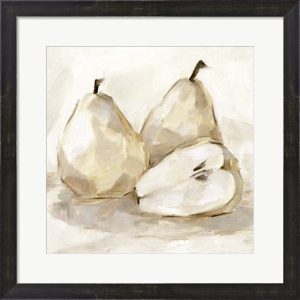 Framed White Pear Study I Print