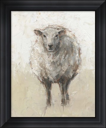 Framed Fluffy Sheep I Print