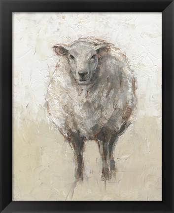 Framed Fluffy Sheep I Print