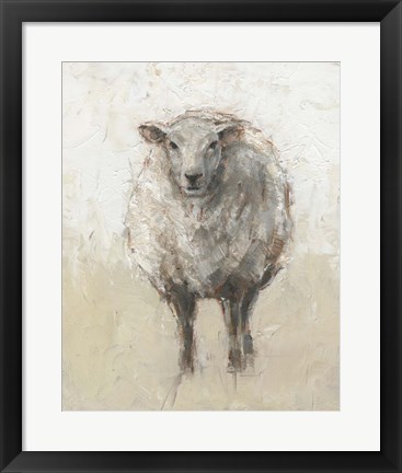 Framed Fluffy Sheep I Print