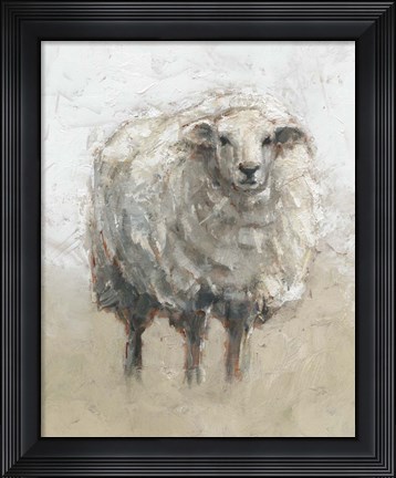 Framed Fluffy Sheep II Print