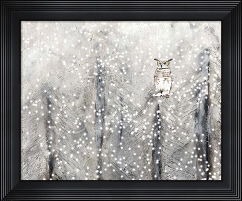 Framed Snowy Habitat I Print