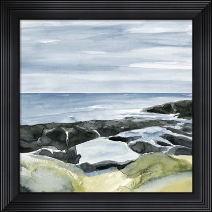 Framed Coastal Blue I Print