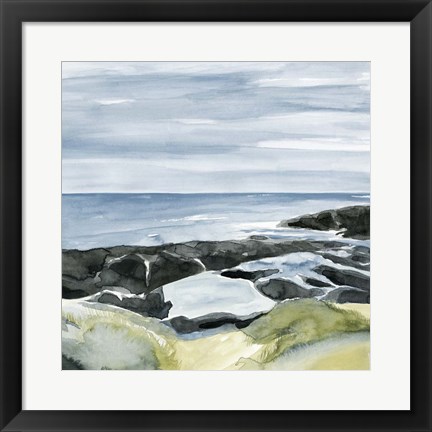 Framed Coastal Blue I Print