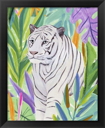 Framed Tropic Tiger I Print