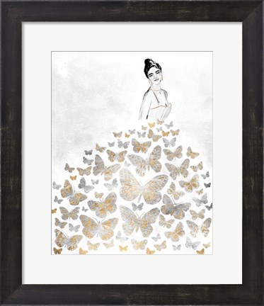Framed Fluttering Gown I Print