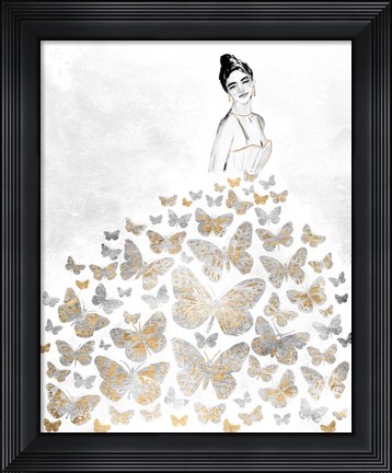 Framed Fluttering Gown I Print