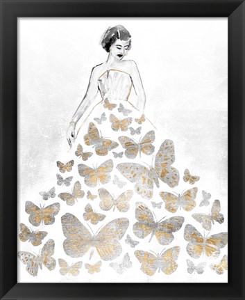 Framed Fluttering Gown II Print