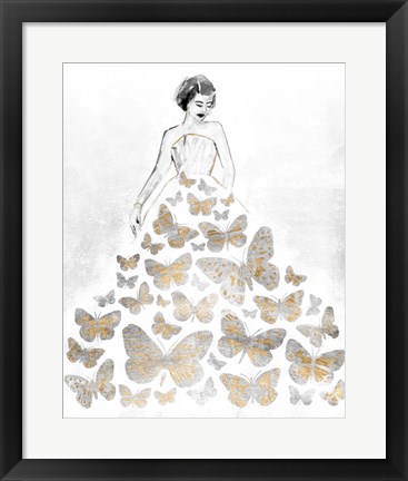 Framed Fluttering Gown II Print