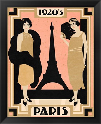 Framed 1920&#39;s Paris I Print