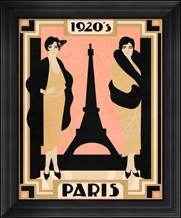 Framed 1920&#39;s Paris II Print