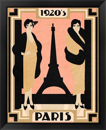 Framed 1920&#39;s Paris II Print