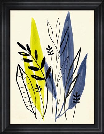 Framed Dancing Leaf Collage II Print