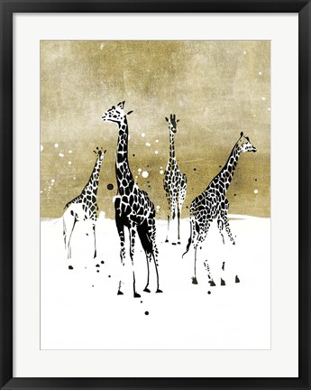 Framed Spotted Giraffe I Print