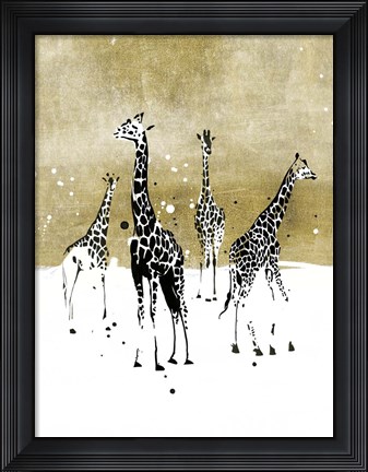 Framed Spotted Giraffe I Print
