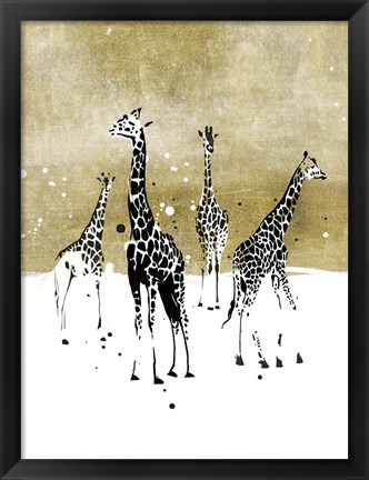 Framed Spotted Giraffe I Print