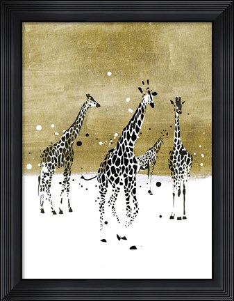 Framed Spotted Giraffe II Print