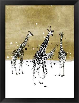 Framed Spotted Giraffe II Print