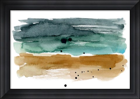 Framed Shoreline Strokes I Print