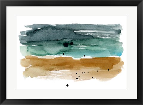 Framed Shoreline Strokes I Print