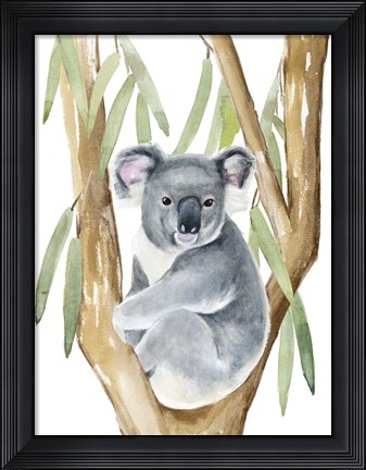 Framed Woodland Koala I Print