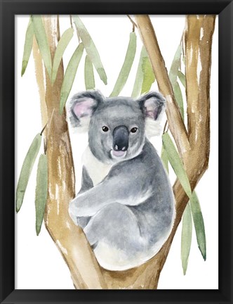 Framed Woodland Koala I Print