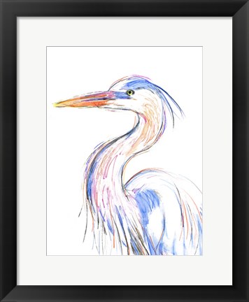 Framed Heron&#39;s Glance II Print