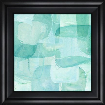 Framed Sea Glass Reflection I Print