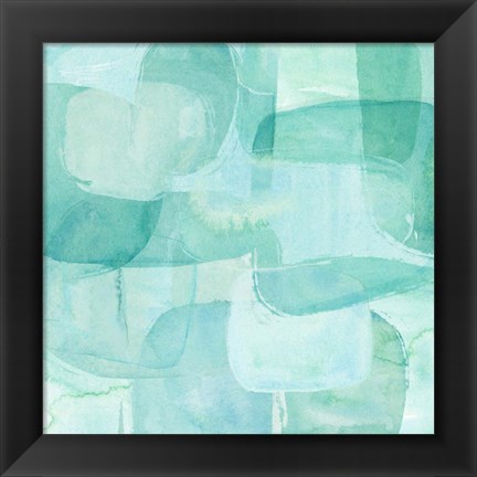 Framed Sea Glass Reflection I Print