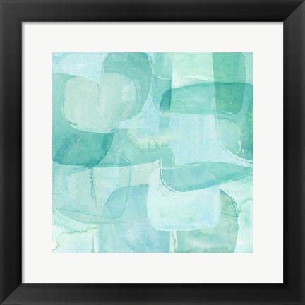 Framed Sea Glass Reflection I Print