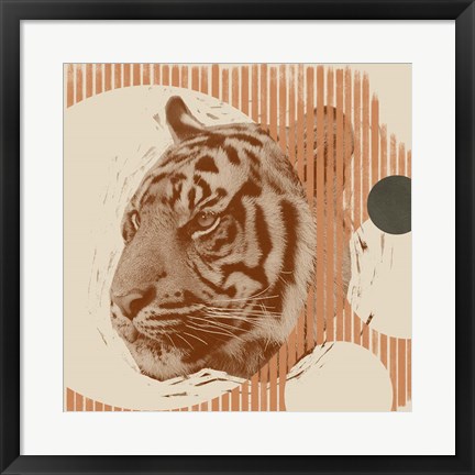 Framed Pop Art Tiger II Print