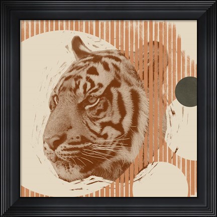Framed Pop Art Tiger II Print