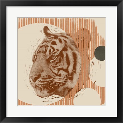 Framed Pop Art Tiger II Print