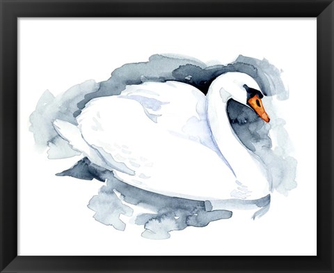 Framed Silverlake Swan I Print