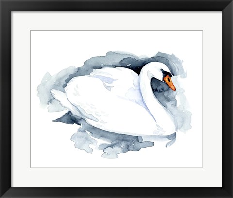 Framed Silverlake Swan I Print