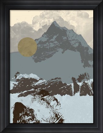 Framed Pop Art Mountain I Print
