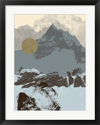 Framed Pop Art Mountain I Print