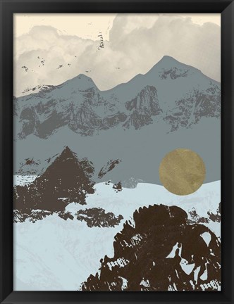 Framed Pop Art Mountain II Print