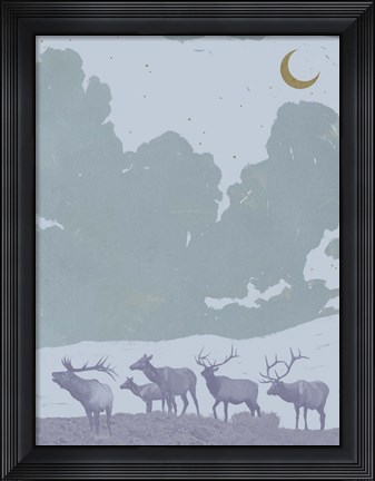 Framed Pop Art Elk II Print