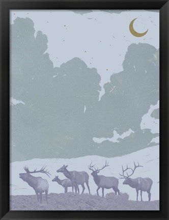 Framed Pop Art Elk II Print