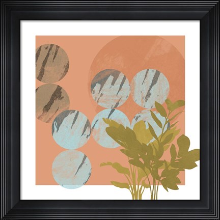 Framed Halftone Dots II Print