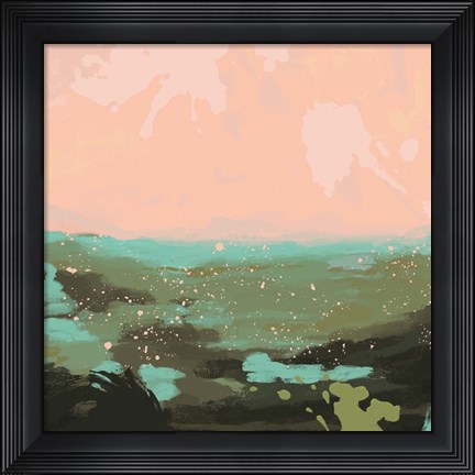 Framed Neon Expanse I Print