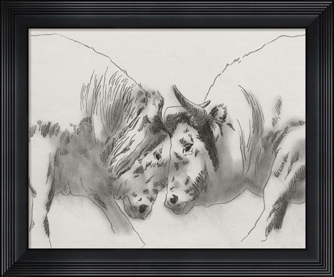 Framed Dust Up I Print
