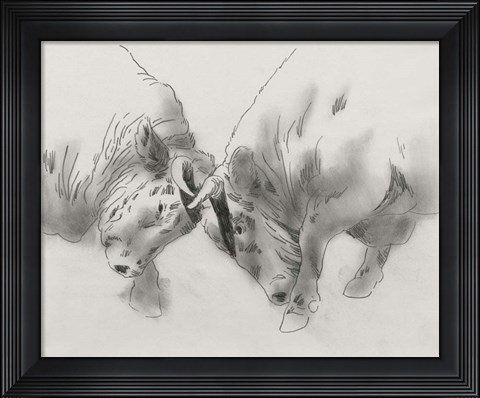 Framed Dust Up II Print