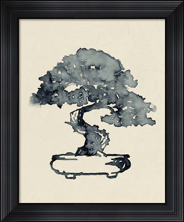 Framed Indigo Bonsai I Print