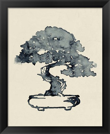 Framed Indigo Bonsai I Print