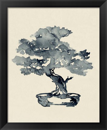 Framed Indigo Bonsai III Print