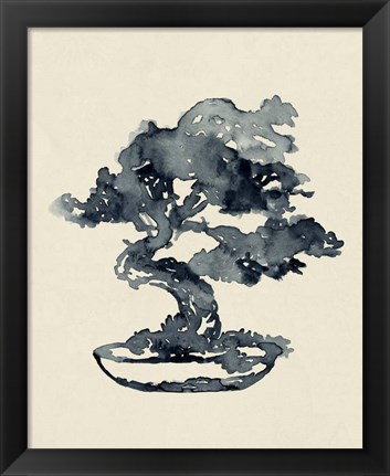 Framed Indigo Bonsai IV Print