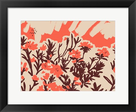 Framed Red Rhododendron I Print