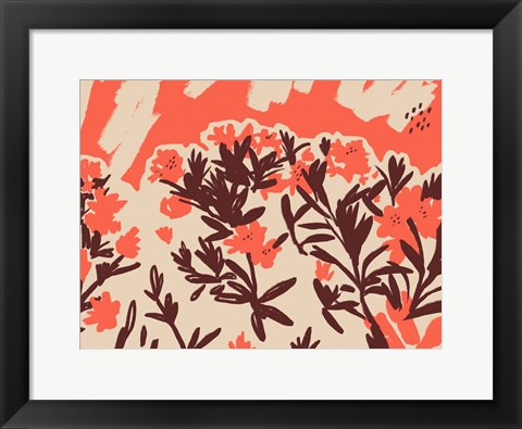 Framed Red Rhododendron II Print